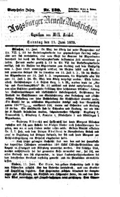 Augsburger neueste Nachrichten Sonntag 13. Juni 1875
