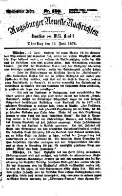 Augsburger neueste Nachrichten Dienstag 15. Juni 1875