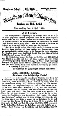 Augsburger neueste Nachrichten Donnerstag 8. Juli 1875