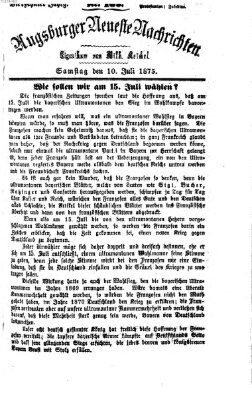 Augsburger neueste Nachrichten Samstag 10. Juli 1875