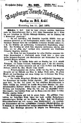 Augsburger neueste Nachrichten Sonntag 11. Juli 1875