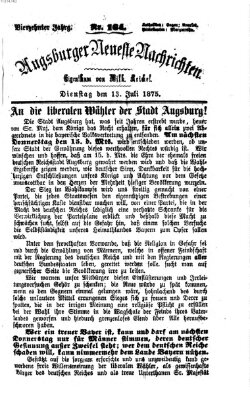 Augsburger neueste Nachrichten Dienstag 13. Juli 1875