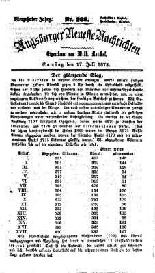 Augsburger neueste Nachrichten Samstag 17. Juli 1875