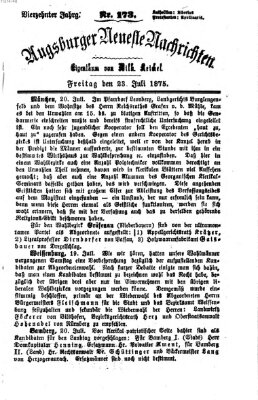 Augsburger neueste Nachrichten Freitag 23. Juli 1875