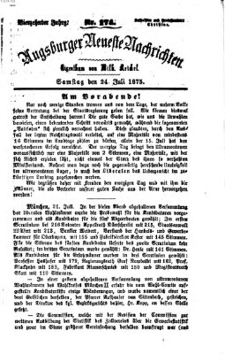 Augsburger neueste Nachrichten Samstag 24. Juli 1875