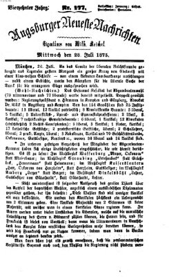 Augsburger neueste Nachrichten Mittwoch 28. Juli 1875