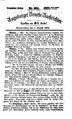 Augsburger neueste Nachrichten Donnerstag 5. August 1875