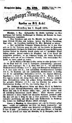 Augsburger neueste Nachrichten Samstag 7. August 1875