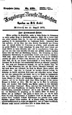 Augsburger neueste Nachrichten Mittwoch 18. August 1875