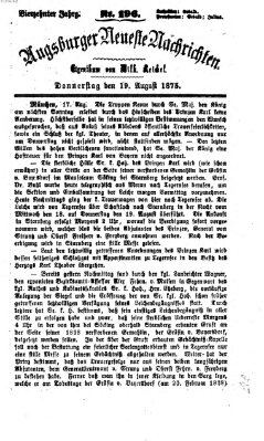 Augsburger neueste Nachrichten Donnerstag 19. August 1875