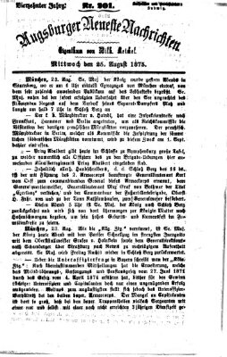 Augsburger neueste Nachrichten Mittwoch 25. August 1875