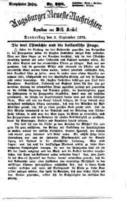 Augsburger neueste Nachrichten Donnerstag 2. September 1875