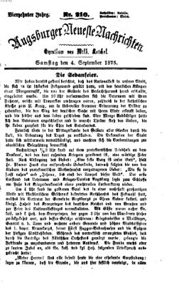 Augsburger neueste Nachrichten Samstag 4. September 1875