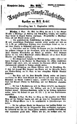 Augsburger neueste Nachrichten Dienstag 7. September 1875