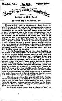 Augsburger neueste Nachrichten Mittwoch 8. September 1875