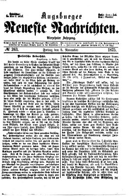 Augsburger neueste Nachrichten Freitag 5. November 1875