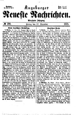 Augsburger neueste Nachrichten Freitag 17. Dezember 1875