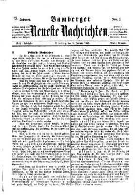 Bamberger neueste Nachrichten Dienstag 5. Januar 1875