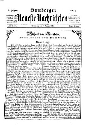 Bamberger neueste Nachrichten Freitag 8. Januar 1875