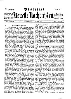 Bamberger neueste Nachrichten Montag 11. Januar 1875