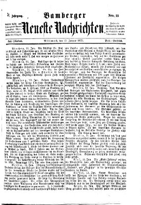 Bamberger neueste Nachrichten Mittwoch 13. Januar 1875