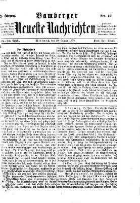 Bamberger neueste Nachrichten Mittwoch 20. Januar 1875