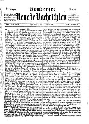 Bamberger neueste Nachrichten Samstag 23. Januar 1875