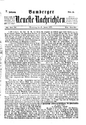 Bamberger neueste Nachrichten Montag 25. Januar 1875