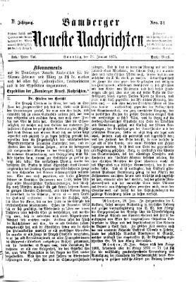 Bamberger neueste Nachrichten Sonntag 31. Januar 1875