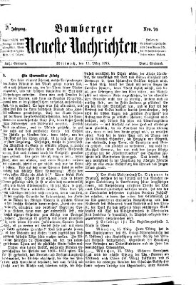 Bamberger neueste Nachrichten Mittwoch 17. März 1875