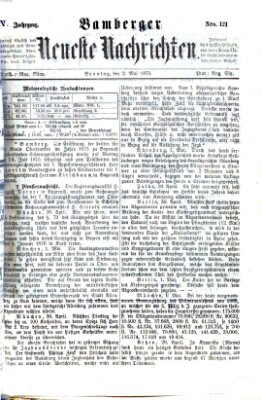 Bamberger neueste Nachrichten Sonntag 2. Mai 1875