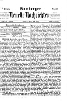 Bamberger neueste Nachrichten Montag 3. Mai 1875