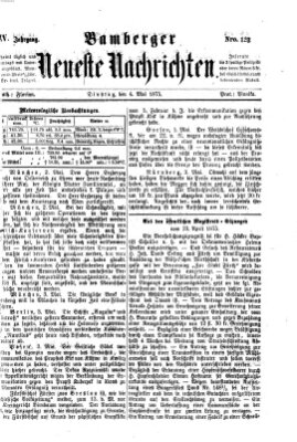 Bamberger neueste Nachrichten Dienstag 4. Mai 1875