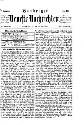 Bamberger neueste Nachrichten Donnerstag 20. Mai 1875