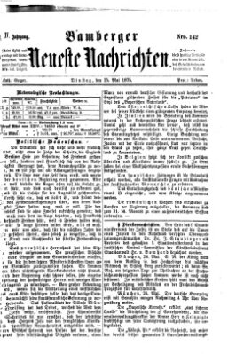 Bamberger neueste Nachrichten Dienstag 25. Mai 1875