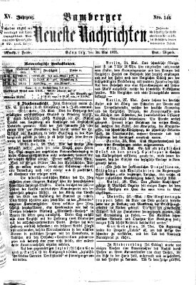 Bamberger neueste Nachrichten Sonntag 30. Mai 1875