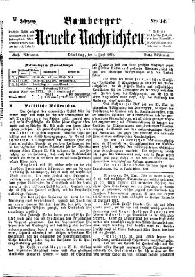 Bamberger neueste Nachrichten Dienstag 1. Juni 1875