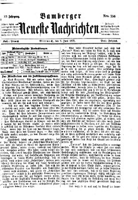 Bamberger neueste Nachrichten Mittwoch 9. Juni 1875