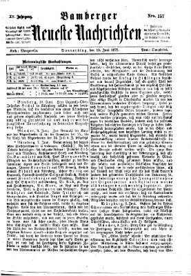 Bamberger neueste Nachrichten Donnerstag 10. Juni 1875