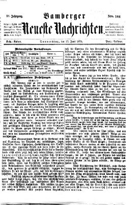 Bamberger neueste Nachrichten Donnerstag 17. Juni 1875