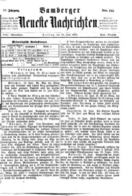 Bamberger neueste Nachrichten Freitag 18. Juni 1875