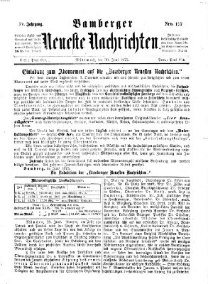 Bamberger neueste Nachrichten Mittwoch 30. Juni 1875