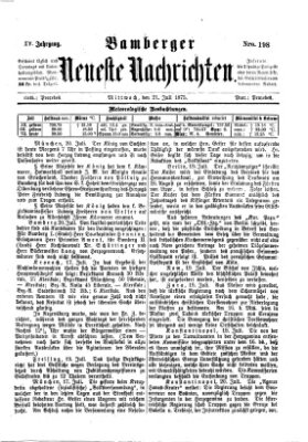 Bamberger neueste Nachrichten Mittwoch 21. Juli 1875