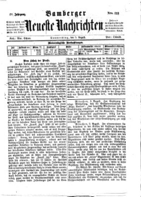 Bamberger neueste Nachrichten Donnerstag 5. August 1875