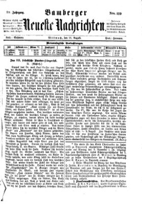 Bamberger neueste Nachrichten Mittwoch 11. August 1875