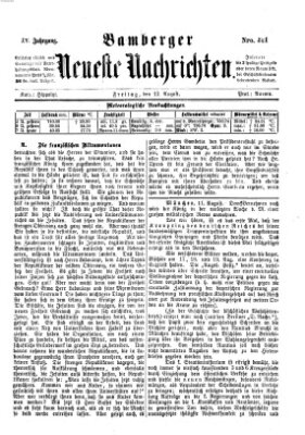 Bamberger neueste Nachrichten Freitag 13. August 1875