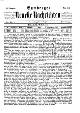 Bamberger neueste Nachrichten Sonntag 15. August 1875