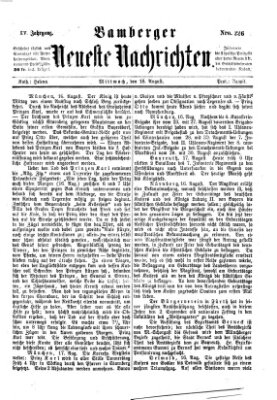 Bamberger neueste Nachrichten Mittwoch 18. August 1875