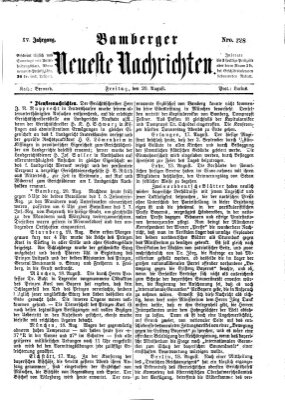 Bamberger neueste Nachrichten Freitag 20. August 1875