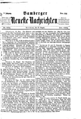 Bamberger neueste Nachrichten Mittwoch 25. August 1875